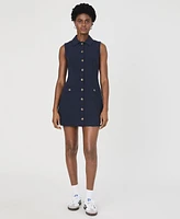 French Connection Women's Azra Twill Sleeveless Shirtdress
