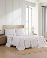 Tommy Hilfiger Printed 200-Thread Count Cotton Percale -Pc. Sheet Set