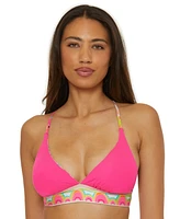 Trina Turk Women's Venus Reversible Banded Bikini Top