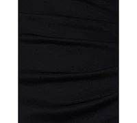 Xscape Women's Boat-Neck Rhinestone-Trim-Sleeve Dress