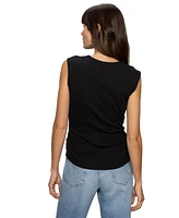 Sanctuary Women's Ribbed Ruched Sleeveless Tank