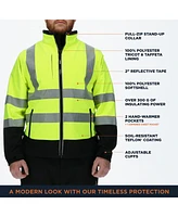RefrigiWear Men's Hi Vis Softshell Jacket - High Visibility, Warm, Flexible Workwear