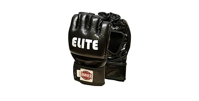 Elite Mma Cage Gloves, Premium Leather Grappling & Sparring Mitts for Ufc Combat Training, Punching Bag, and Mma Sparring, Large