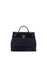 Pre-Owned Hermes Pm Herbag Toile and Leather
