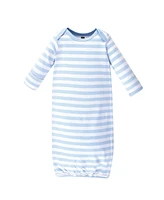 Hudson Baby Baby Boys Hudson Cotton Gowns, Sailor Whale, Preemie-Newborn