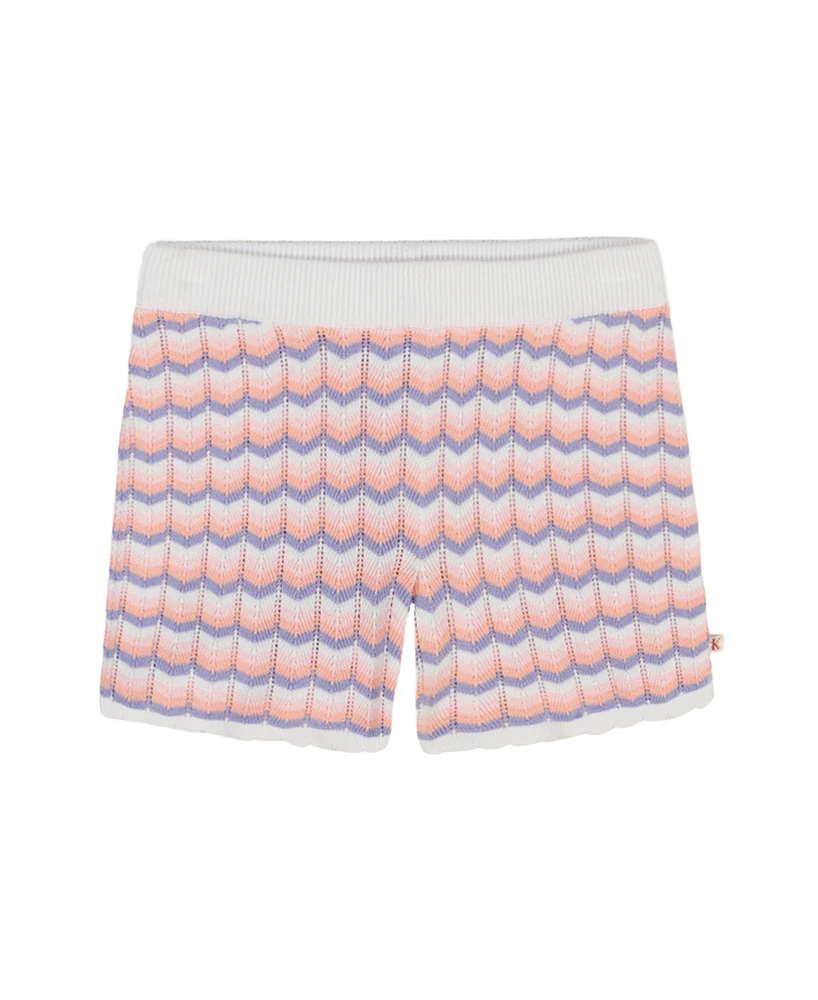 Calvin Klein Big Girls Brushed Waffle Shorts