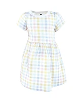 Hudson Baby Girls Cotton Dresses, Easter Plaid Bunny