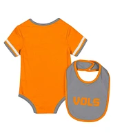Colosseum Baby Boys and Girls 2-Piece Tennessee Orange Volunteers Bodysuit Bib Set