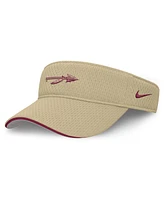 Nike Men's and Women's Gold Florida State Seminoles 2025 Dugout Softball Ace Performance Adjustable Visor Hat
