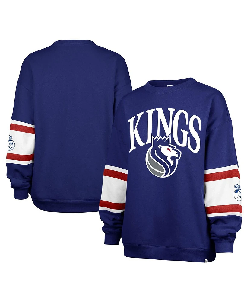 '47 Brand Women's Royal Sacramento Kings 2024/25 City Edition Steadfast Paneled Pullover Sweatshirt