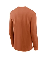 Nike Men's Texas Orange Longhorns Essential Baseball Arch Long Sleeve T-Shirt