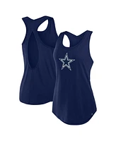 Fanatics Women's Navy Dallas Cowboys Iron Fan Tank Top
