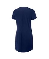 Fanatics Women's Navy Notre Dame Fighting Irish Relaxed Fit Drape T-Shirt Dress