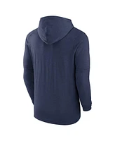 Nike Men's Heather Navy Toronto Blue Jays Authentic Collection Tri-Blend Performance Pullover Hoodie