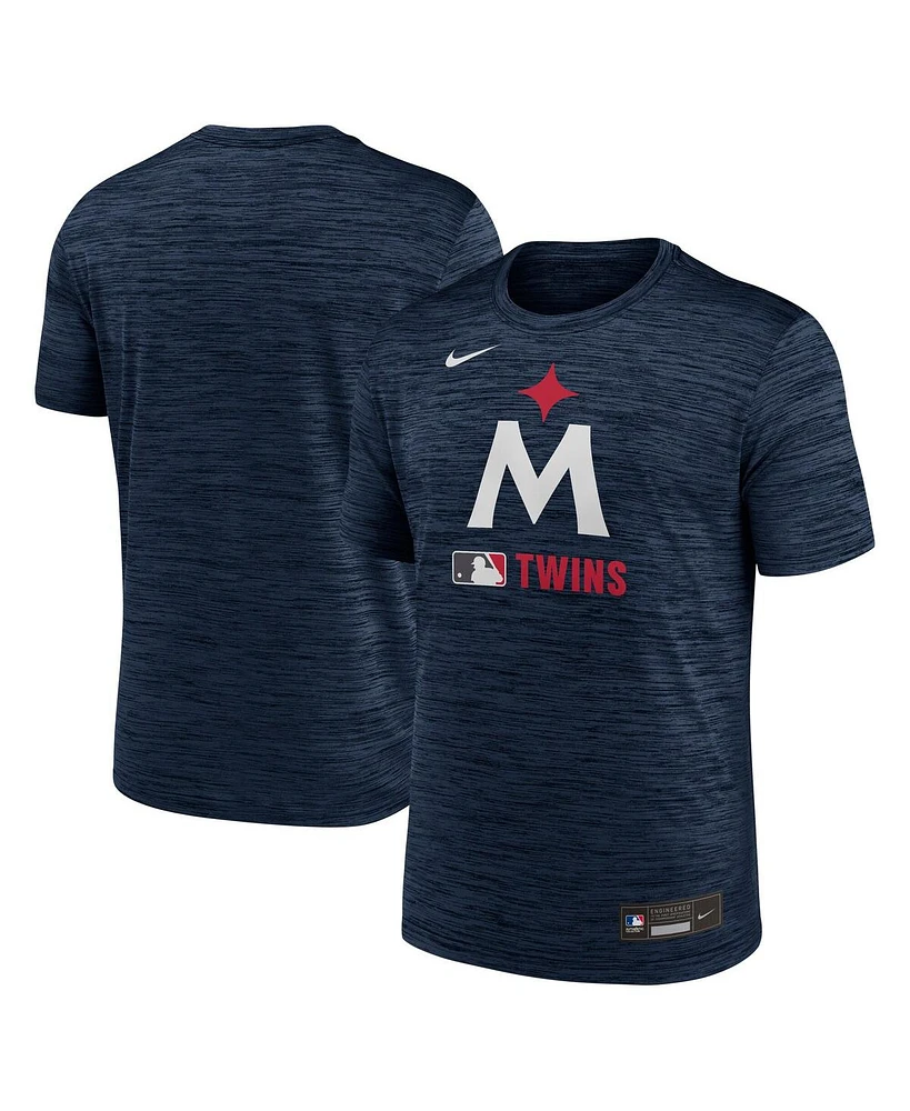 Nike Men's Navy Minnesota Twins Authentic Collection Velocity Performance Practice T-Shirt