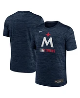 Nike Men's Navy Minnesota Twins Authentic Collection Velocity Performance Practice T-Shirt