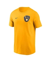 Nike Men's Gold Milwaukee Brewers 2-Hit T-Shirt