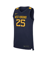 Nike Men's 25 Navy West Virginia Mountaineers Road Replica Basketball Jersey