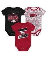 Outerstuff Newborn Cardinal Arkansas Razorbacks Sunday Comics Bodysuit 3-Pack