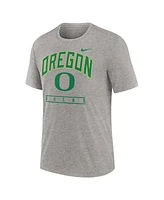 Nike Men's Heather Gray Oregon Ducks Arch Over Logo Tri-Blend T-Shirt