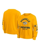 Fanatics Women's Gold Nashville Predators Go Team Pullover Sweatshirt