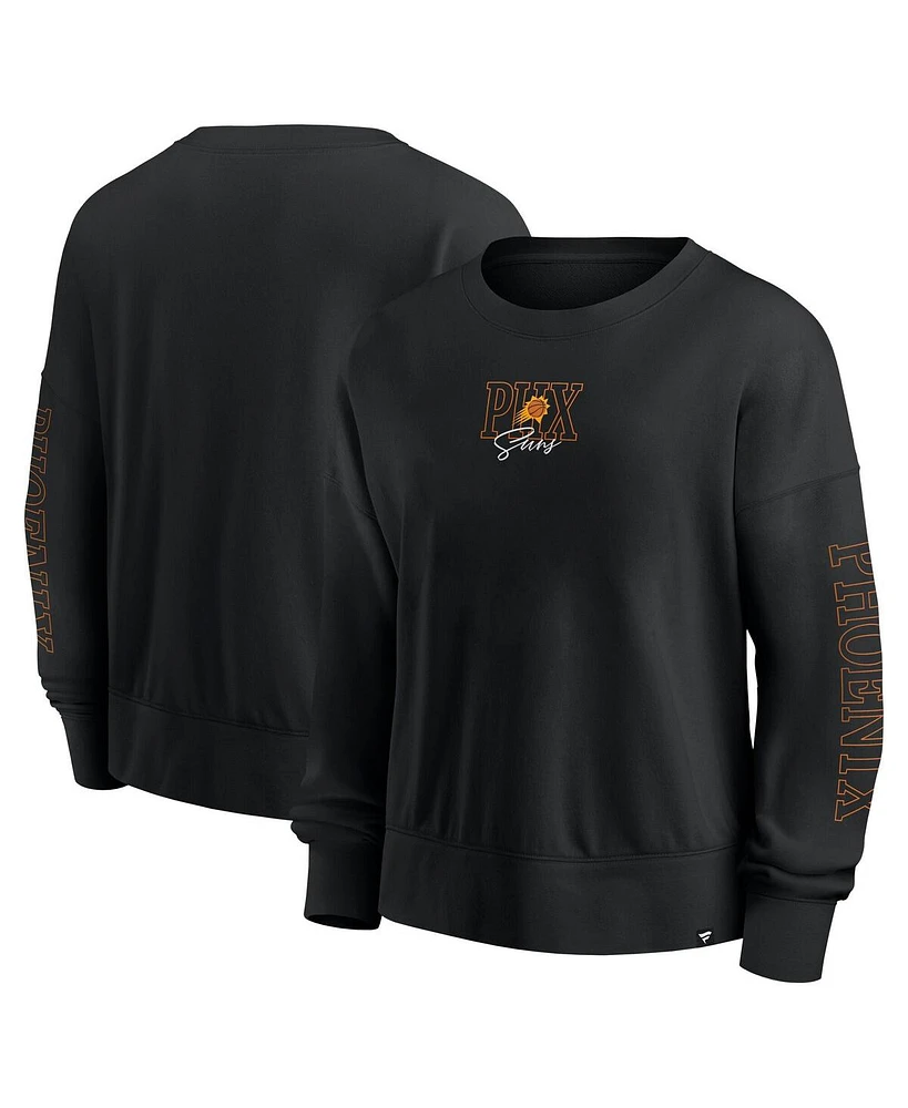 Fanatics Women's Black Phoenix Suns Oversized Game Day Pullover Sweatshirt