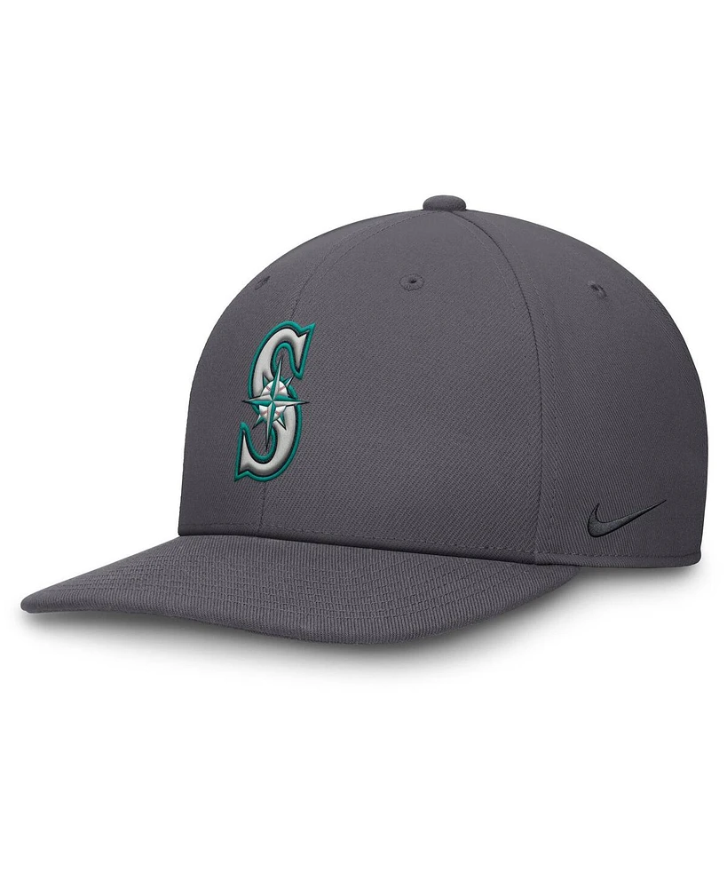 Nike Men's Gray Seattle Mariners Pro Performance Snapback Hat