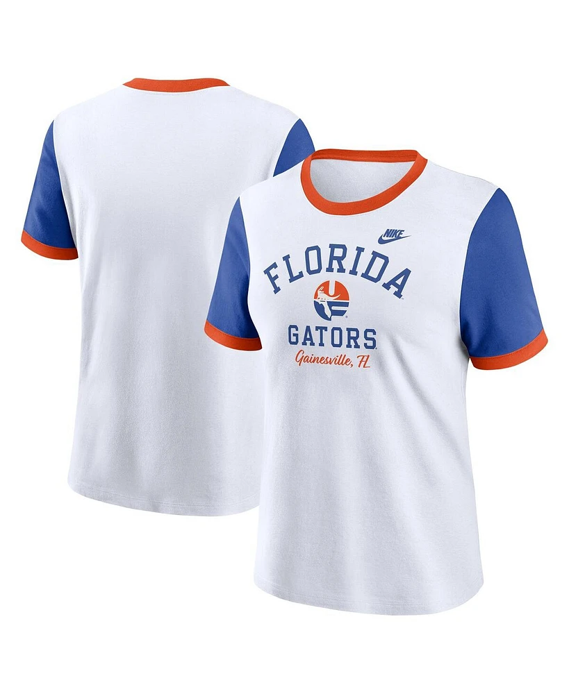 Nike Women's White Florida Gators Legacy Fundamental Expression Tri-Blend T-Shirt