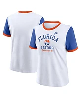 Nike Women's White Florida Gators Legacy Fundamental Expression Tri-Blend T-Shirt