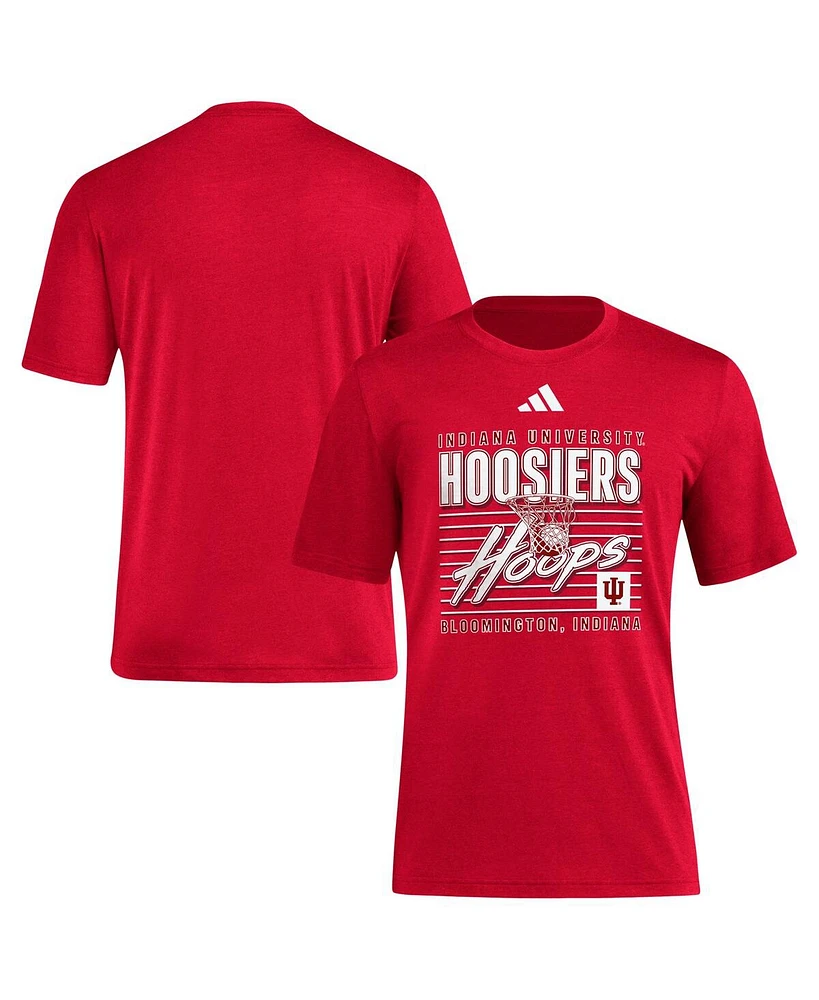 Adidas Men's Crimson Indiana Hoosiers Locker Swish Tri-Blend T-Shirt
