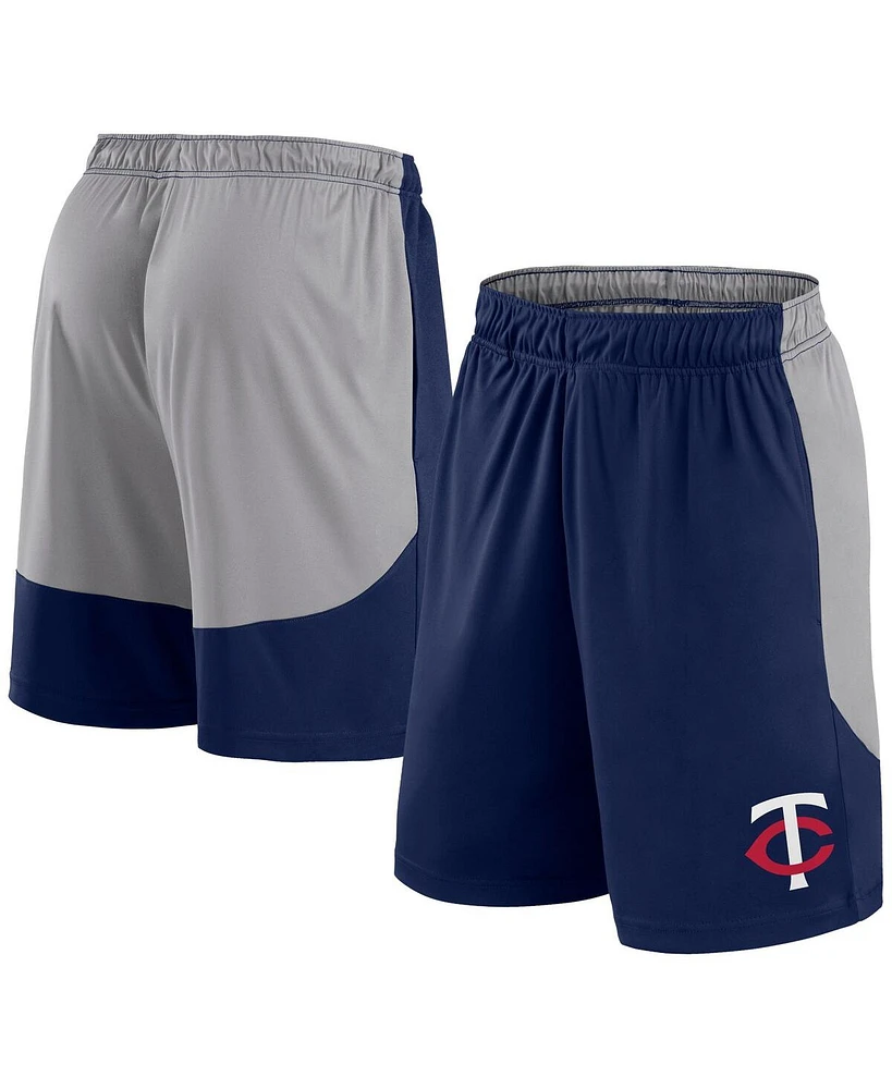 Fanatics Men's Navy/Gray Minnesota Twins Go Hard Shorts