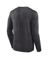 Fanatics Men's Heather Charcoal Columbus Blue Jackets Authentic Pro Secondary Long Sleeve T-Shirt