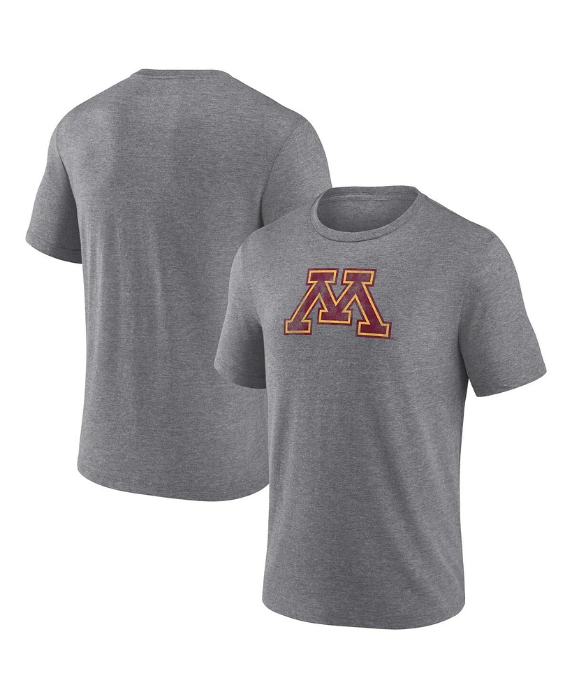 Fanatics Men's Gray Minnesota Golden Gophers Classical Primary Logo Tri-Blend T-Shirt