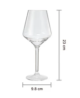 The Wine Savant European Stemmed Wine Glasses, Set of 4