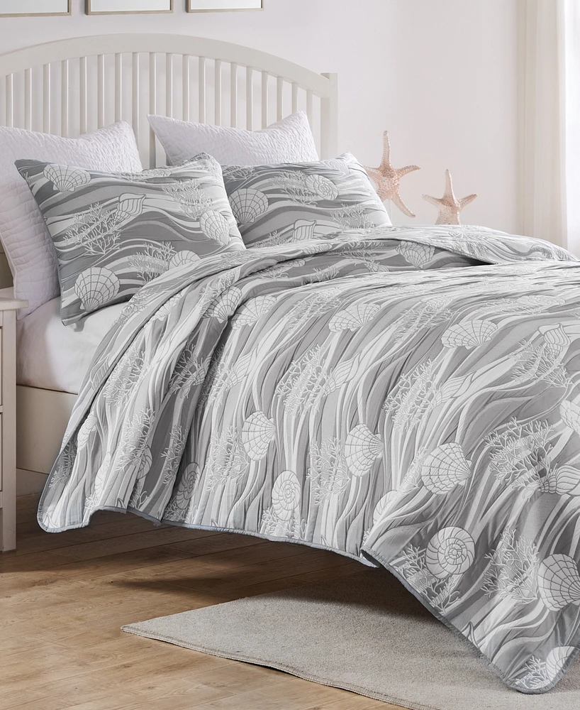 Greenland Home Fashions Dover Reversible Matelasse -Pc. Coverlet Set