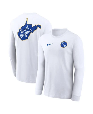 Nike Men's Jerry West White Virginia Mountaineers Warm Up Long Sleeve T-Shirt