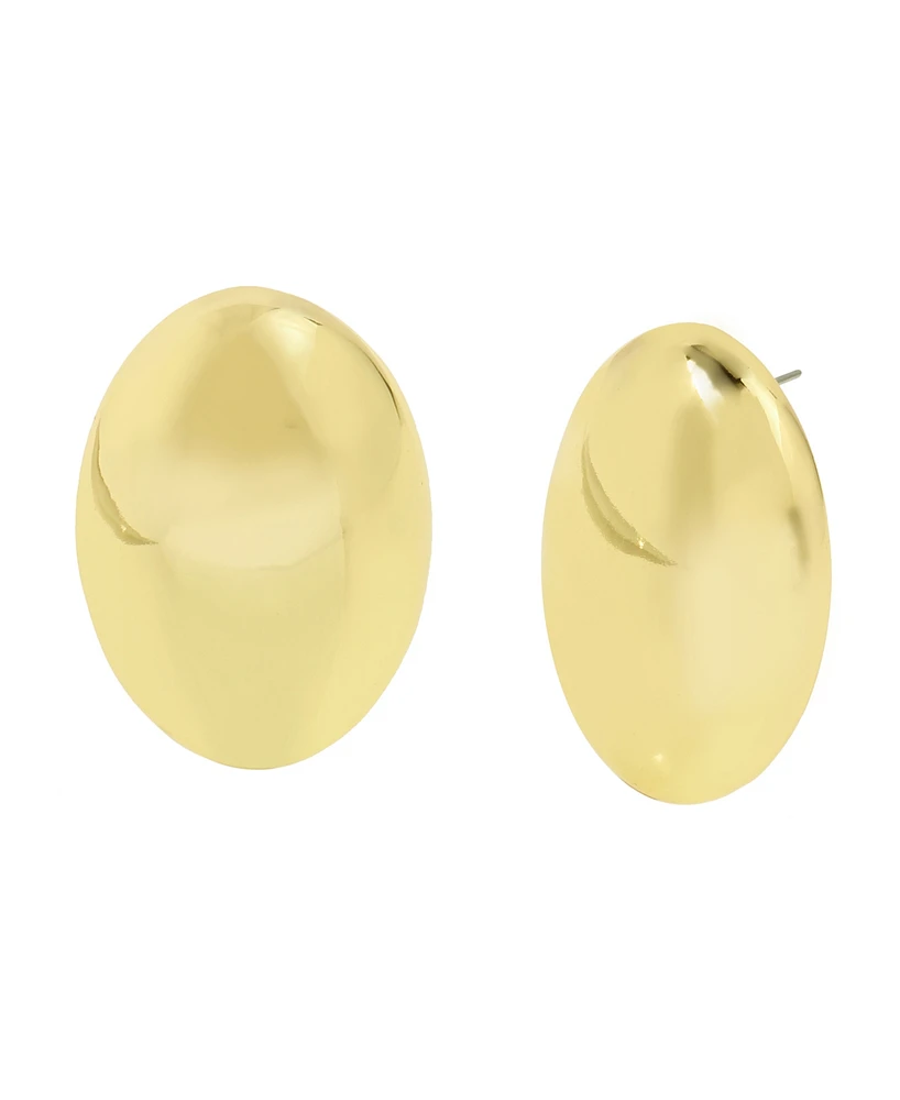 Steve Madden Puffy Oval Statement Button Earrings