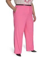 Calvin Klein Plus Mid-Rise Wide-Leg Pants