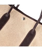 Pre-Owned HERMES Garden Party Tote Toile and Leather