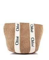 Pre-Owned Chloe Large x Mifuko Woody Tote Raffia