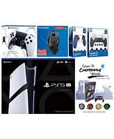 Sony Playstation 5 Pro Bundle with Extra Edge Controller, Plantronics Headset, Trigger Stop Kit, Fps Grip Kit and MightySkins Decal Voucher Plus 2 Yea