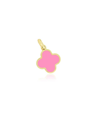 The Lovery Bubblegum Pink Clover Charm 14K Gold - 10 millimeters