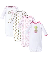 Hudson Baby Baby Girls Hudson Cotton Gowns, Pineapple, Preemie-Newborn