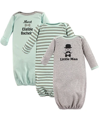 Luvable Friends Baby Boys Cotton Gowns Man, Preemie/Newborn