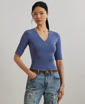 Lauren Ralph Elbow-Sleeve Top