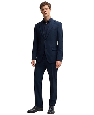 Boss by Hugo Men's 2 Piece Performance-Stretch Seersucker Suit