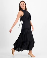 Sam Edelman Women's High-Neck Tiered Sleeveless Dress