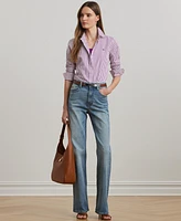 Lauren Ralph Women's Classic-Fit Striped Broadcloth Shirt
