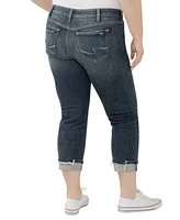Silver Jeans Co. Plus Suki Mid Rise Curvy Fit Straight Crop