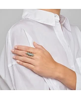 Adornia Fine Labradorite Marquis Ring 14k gold vermeil